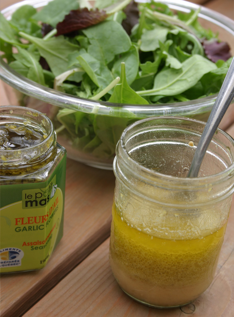 Le Petit Mas garlic scape vinaigrette Recipes with fermented garlic