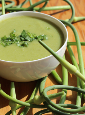 Garlic scape soup